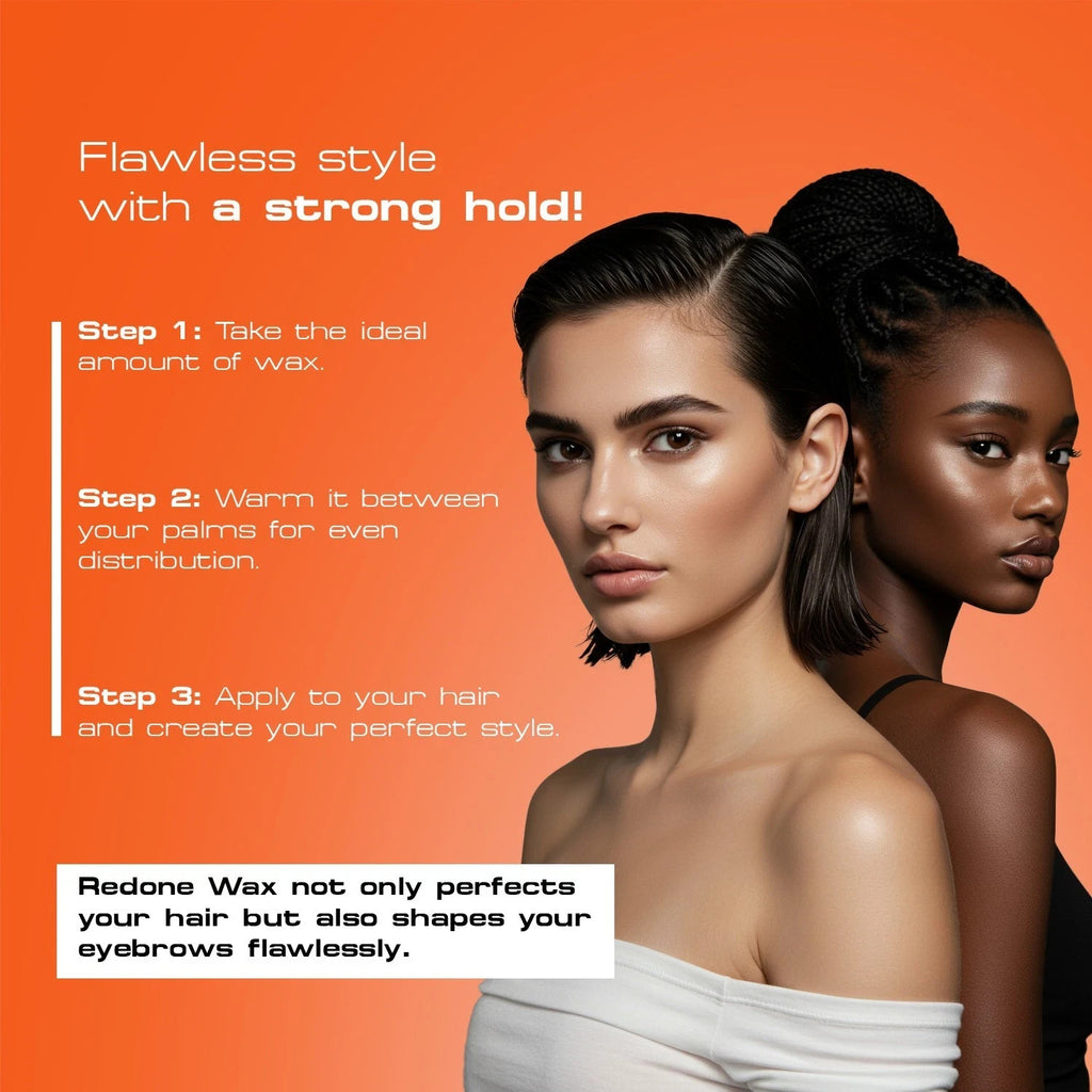 RedOne Orange Aqua Hair Gel Wax 150ml - Strong Hold & Shine for Edges & Braids