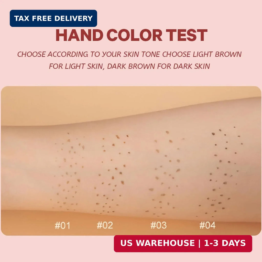 2-in-1 Fake Freckles Pen Stamp & Black Liquid Eyeliner Kit for Natural Makeup