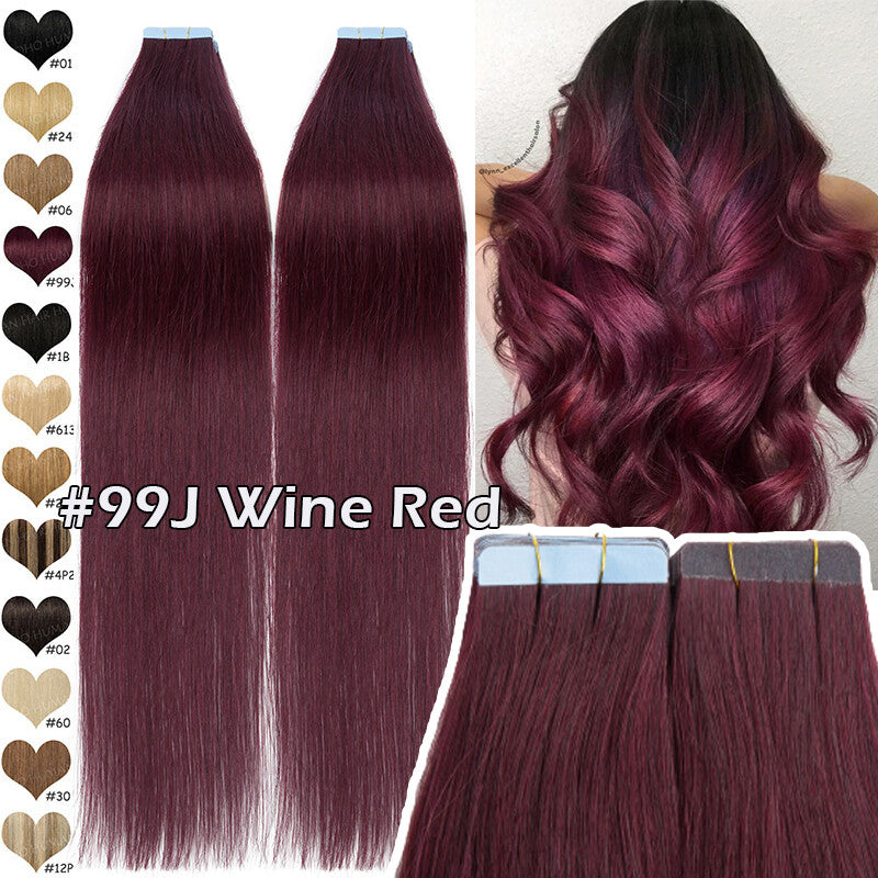 Thick Russian Tape-In Hair Extensions - Remy Human Hair Full Head