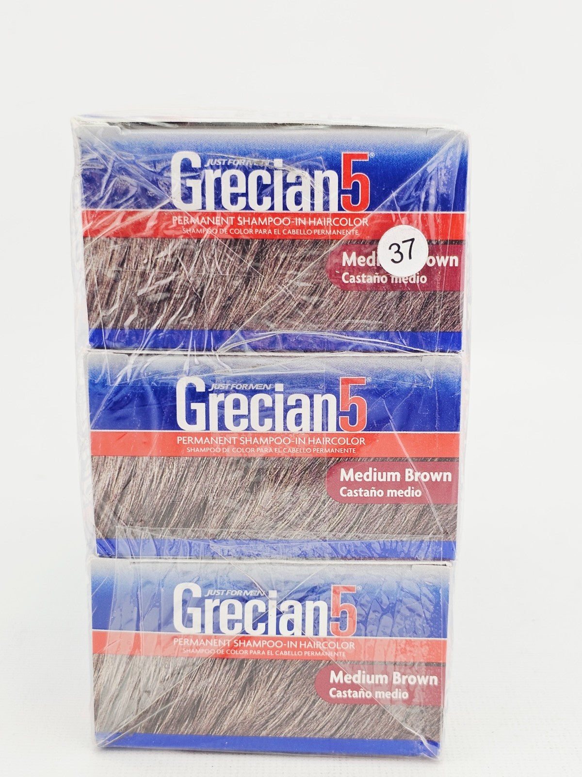 Grecian5 Medium Brown Permanent Hair Color Shampoo for Men