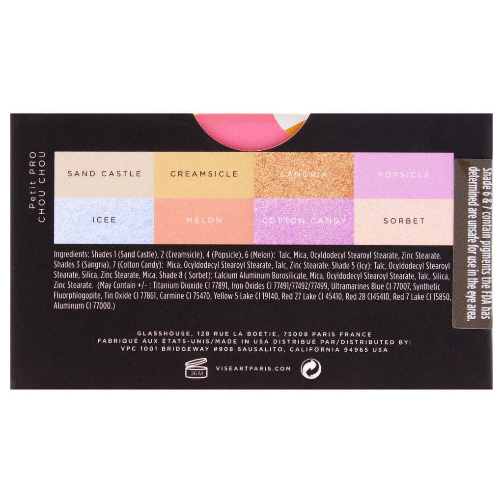 Viseart Petit Pro Eyeshadow Palette - Chou Chou (0.28 oz)