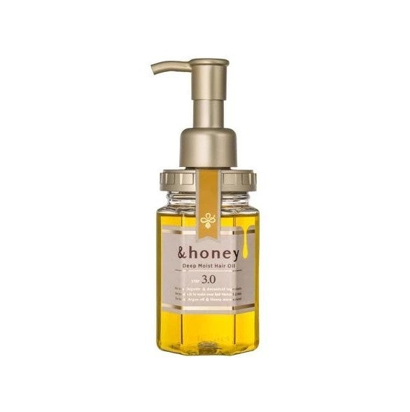 &Honey Deep Moist Hair Oil 100ml - Organic Argan & Honey Hair Treatment