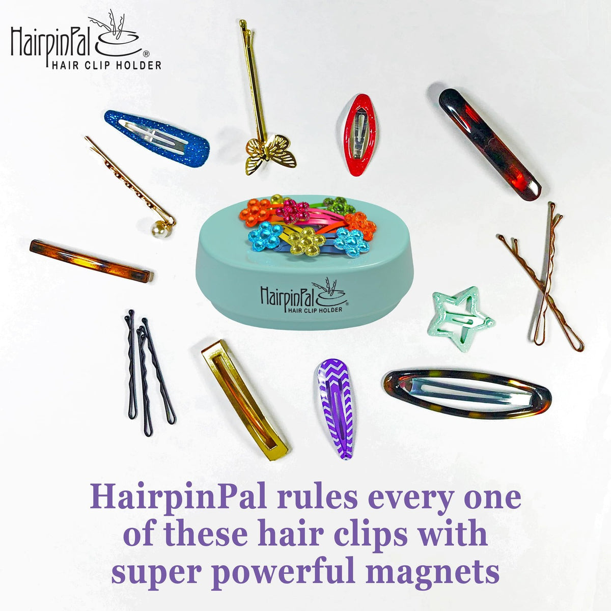 Magnetic Hairpin & Bobby Pin Holder - Organize Hair Clips & Accessories