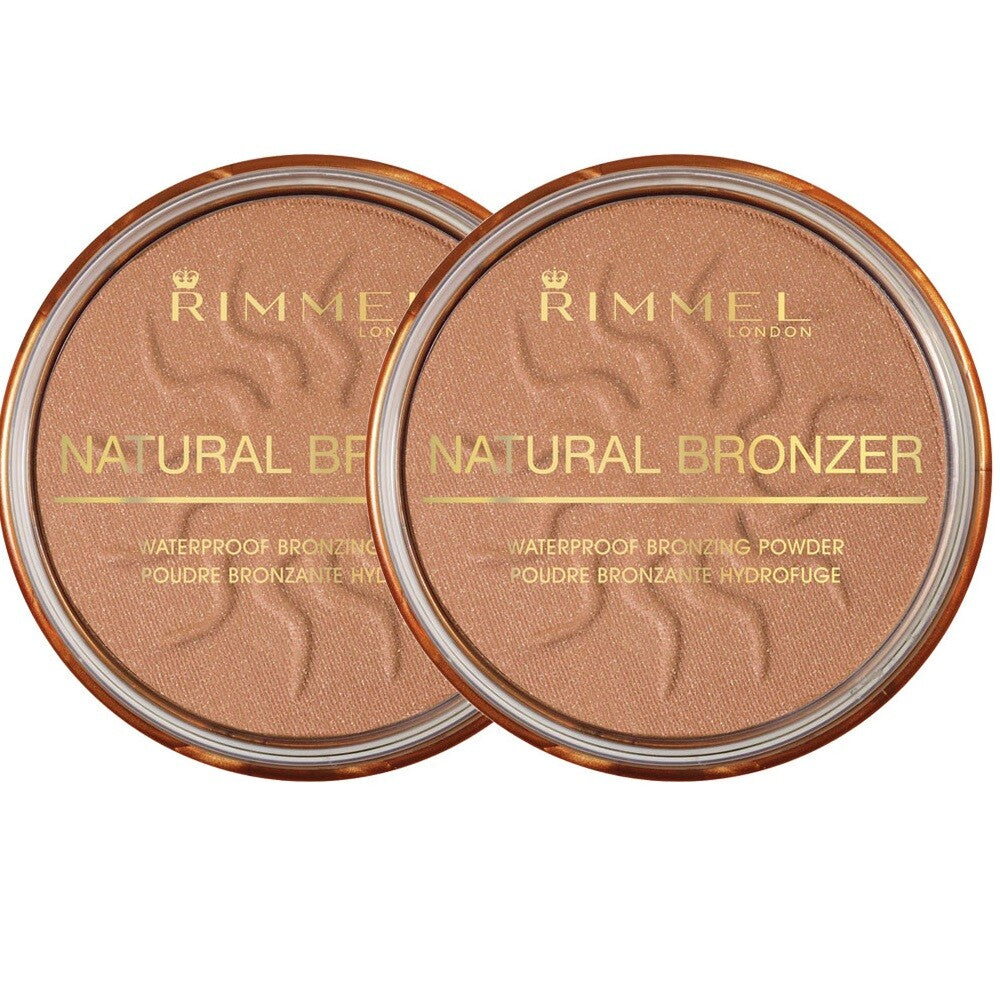(2 Pack) Rimmel Natural Bronzer Sun Dance 0.49oz - Sunless Tanning Powder for a Healthy Glow
