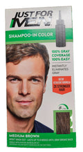 Medium Brown Hair Color Shampoo with Keratin - Just for Men H-35