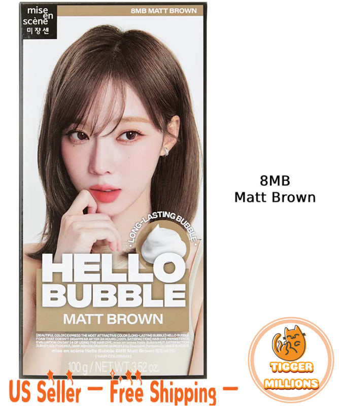 Hair Dye Matt Brown 8MB - Bubble Hair Coloring for Korean Style