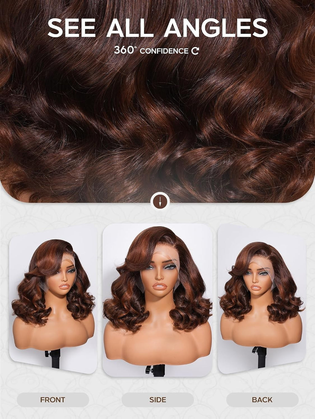 Human Hair Lace Front Wig 12 Inch Body Wave 4/30 Honey Blonde 180% Density