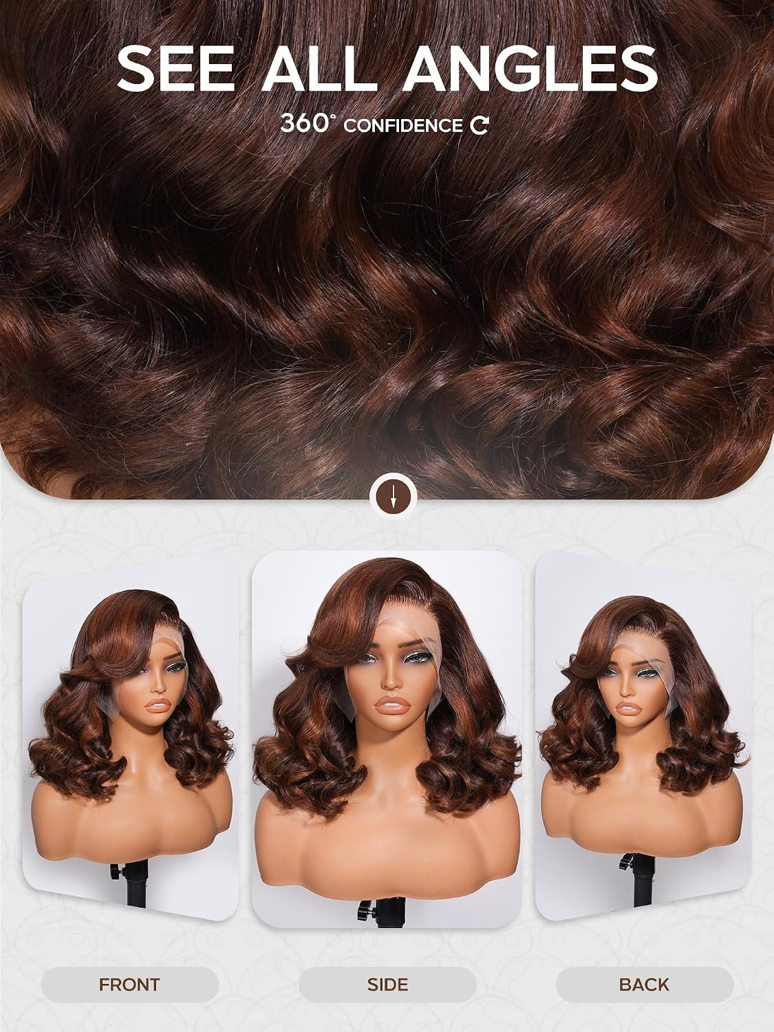 Human Hair Lace Front Wig 12 Inch Body Wave 4/30 Honey Blonde 180% Density