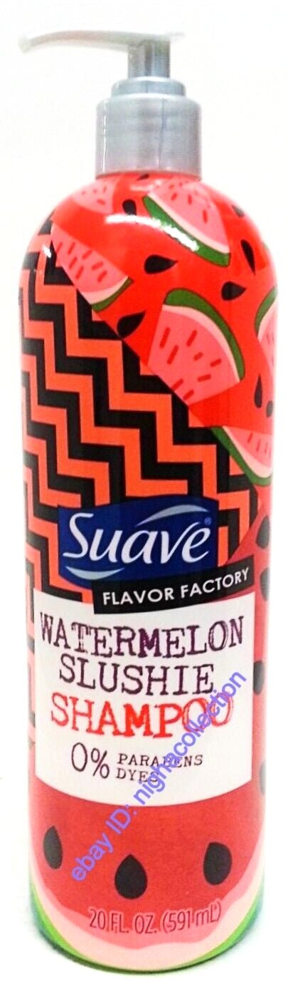 Suave Watermelon Slushie Shampoo with Pump - 4 Pack 20 oz Each, Paraben-Free