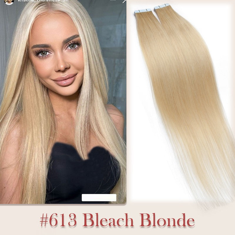 100g Invisible Tape-In Hair Extensions Remy Human Hair Full Head Thick