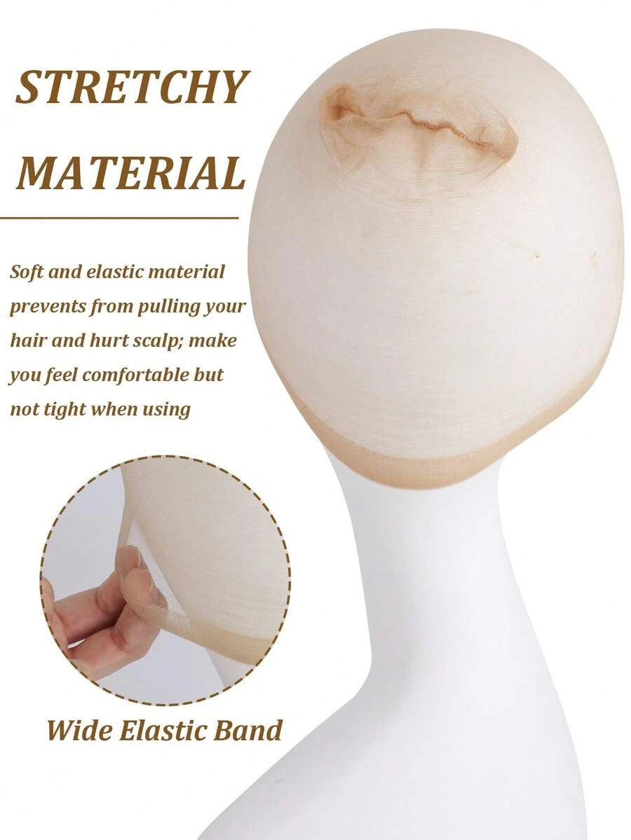 Elastic Stretch Hair Net Cap for Wig Liner Women - Breathable & Lightweight