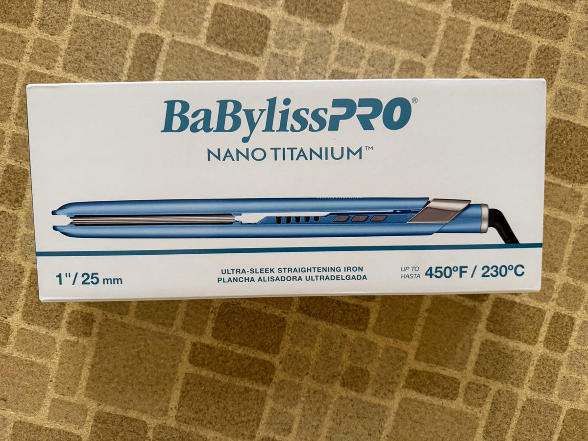 Nano Titanium Ionic Hair Straightener - All Hair Types, 1/2 Inch Flat Iron