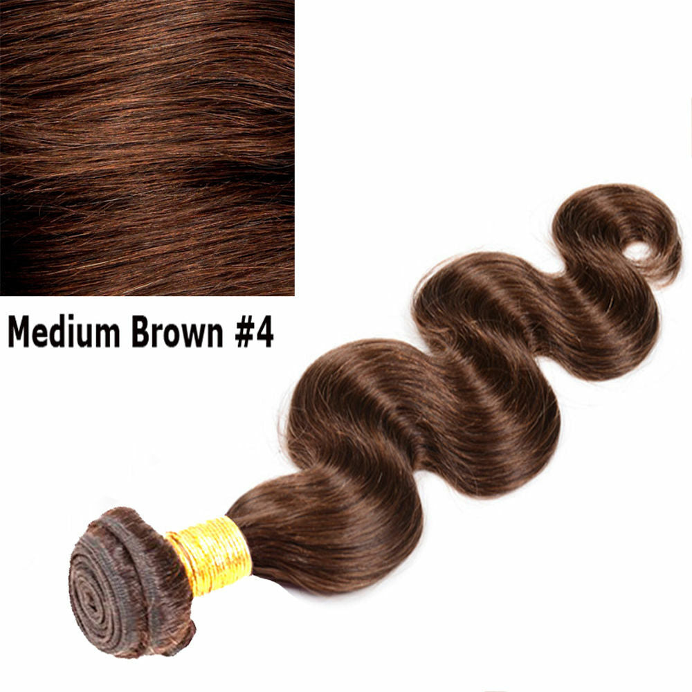Brazilian & Indian Human Hair Weave Virgin Remy Body Wave - Multiple Lengths & Colors