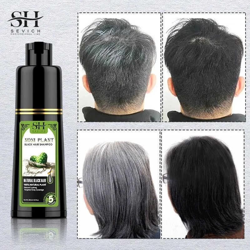 Herbal Hair Dye Shampoo for Gray Hair Darkening & Hair Loss Repair - 500ml