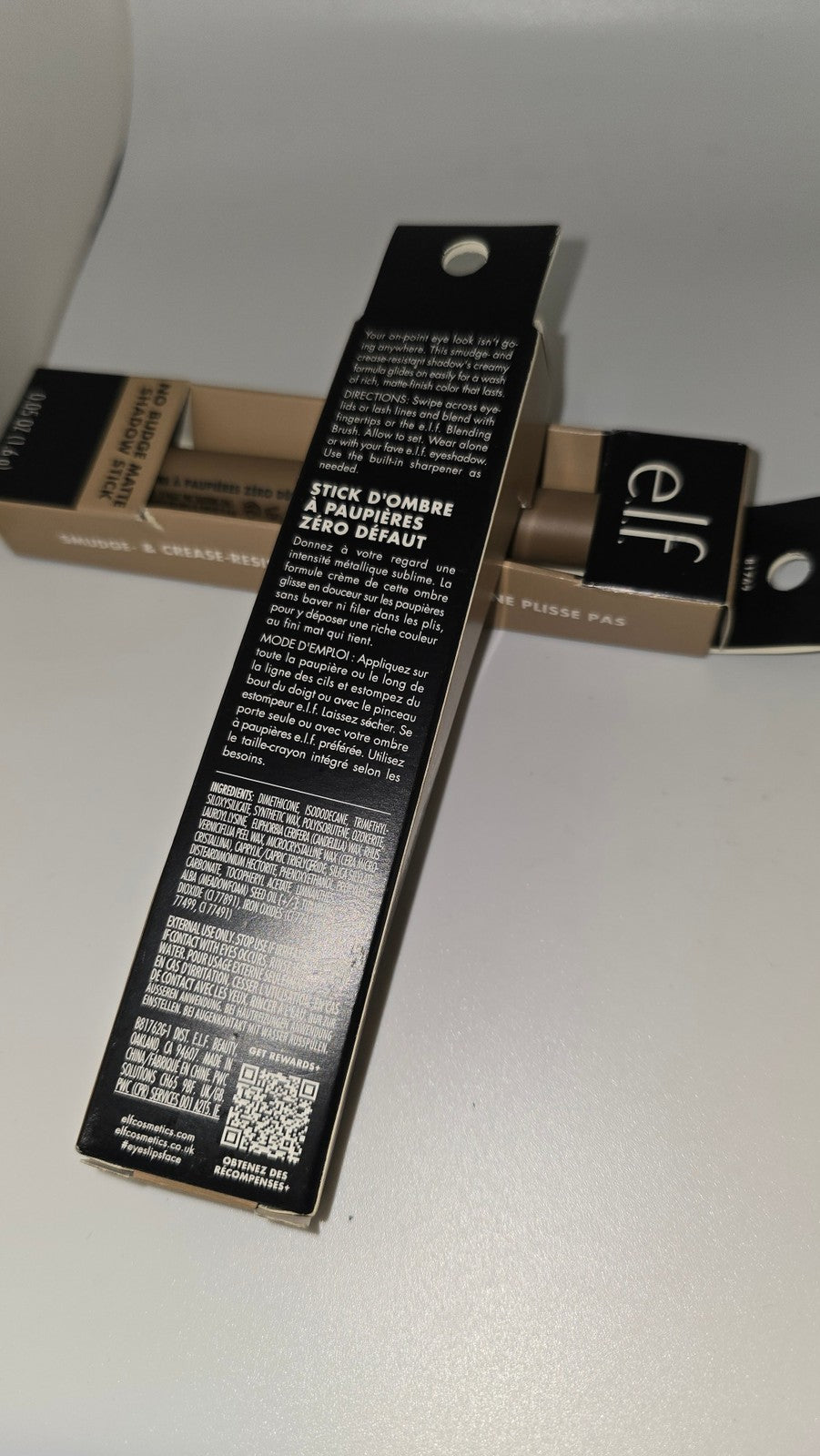 ELF No Budge Matte Eyeshadow Stick - Long-Lasting & Smudge-Proof, Thrift Shop, 2 Pack