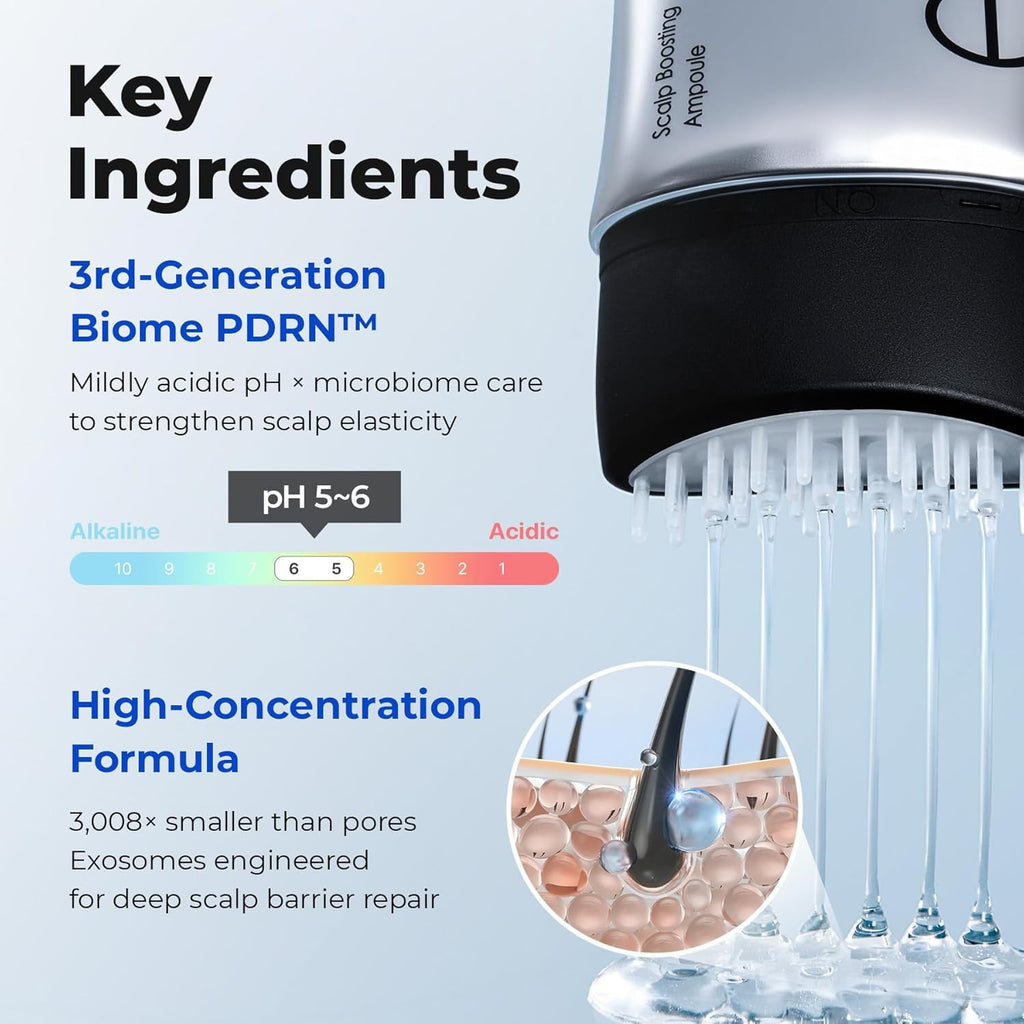 Scalp Boosting Ampoule - 150ml Full Scalp Care Serum with Biome PDRN & Exosome Technology