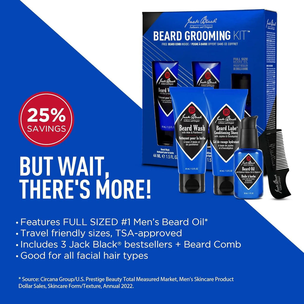 Men's Beard Grooming Kit with Combs & Accessories - Premium Quality