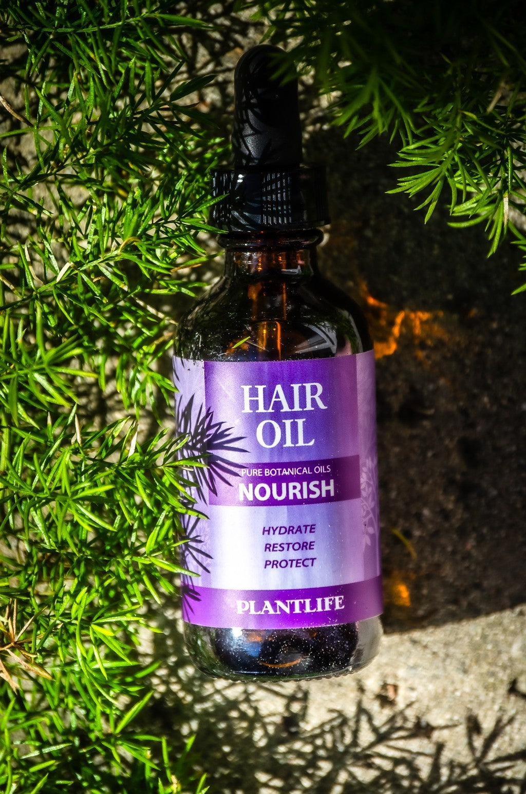 Plantlife Natural Hair Oils for Growth & Nourishment - Organic Botanical Blend