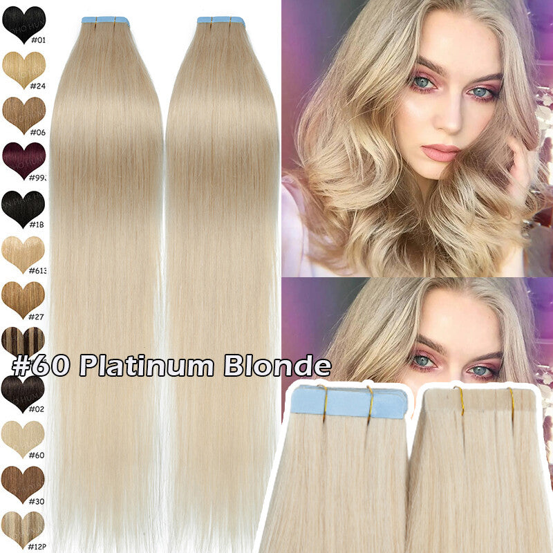 Thick Russian Tape-In Hair Extensions - Remy Human Hair Full Head
