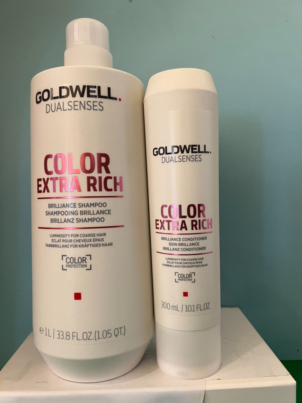 Goldwell Dualsenses Color Extra Rich Brilliance Shampoo & Conditioner Set for Coarse Hair
