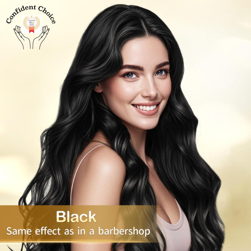 Hair Dye Shampoo for Gray Coverage Black Hair Natural Herbs Shine Long-Lasting