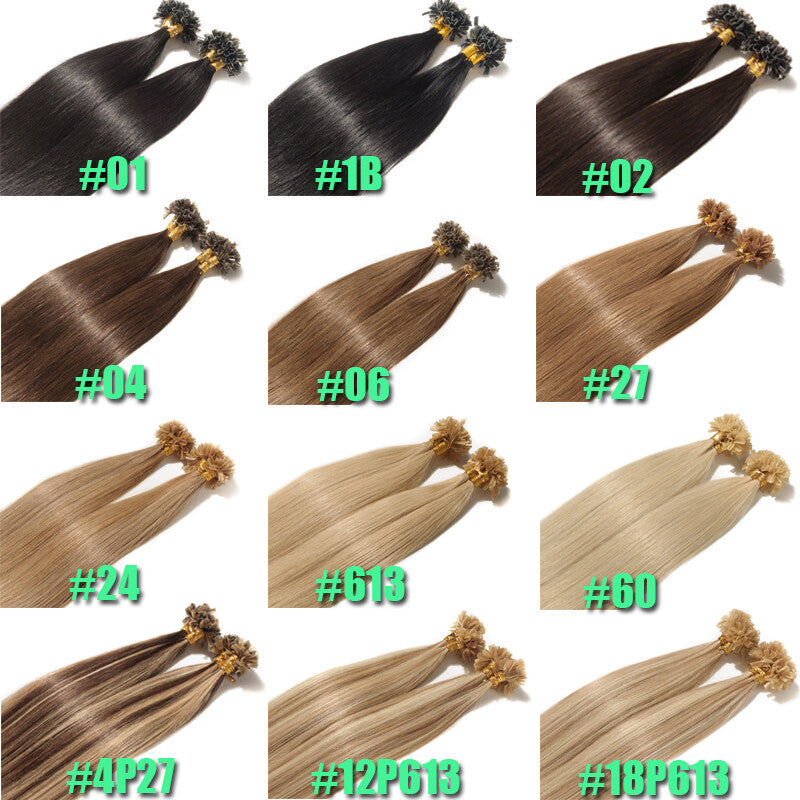 Remy Hair Extensions Keratin Bond Pre Bonded Hair Tips 16-22 Inch 100G