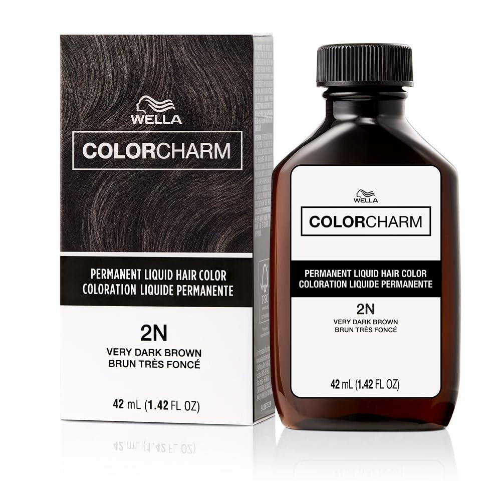 Wella Color Charm Liquid Hair Color 211 Very Dark Brown 1.4 oz - Permanent & Fade Resistant