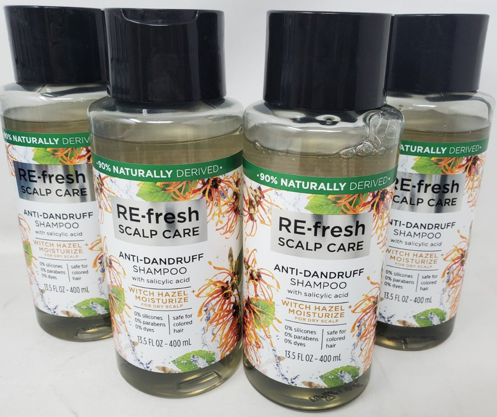 Anti-Dandruff Shampoo with Witch Hazel & Salicylic Acid 4-Pack - Cooling Scalp Care