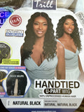 24-Inch Human Hair U-Part Wig Natural Black Loose Deep Style - Easy Application