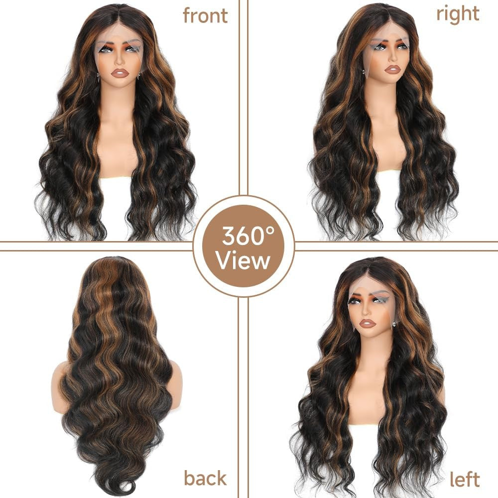 14-18 Inch Body Wave Ombre Lace Front Wigs Human Hair Natural Look