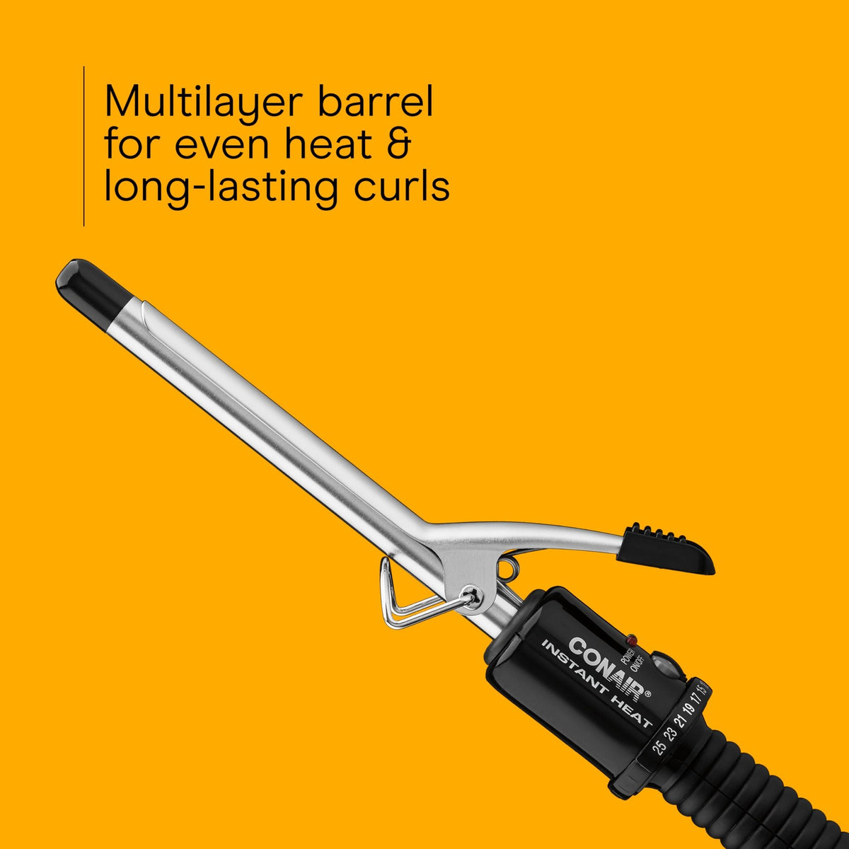 1/2 Inch Curling Iron with 25.5-Inch Barrel, Instant Heat, Dual Voltage
