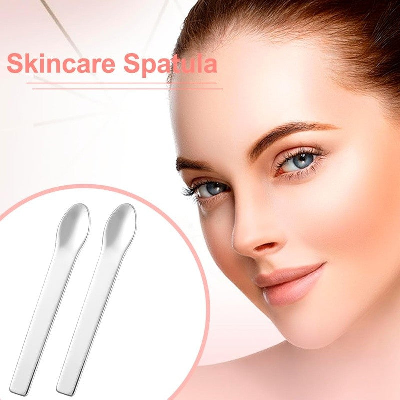Reusable Metal Makeup Spatulas Set - Facial Mask & Skincare Applicators