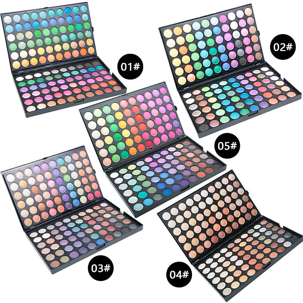 120-Color Eyeshadow Palette with Matte & Shimmer Shades for Professional & Casual Makeup