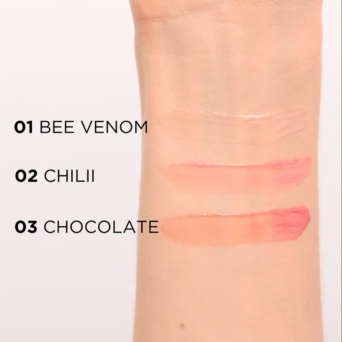 Lip Plumper Gloss with Natural Flavors - Bee Venom, Chili, Chocolate