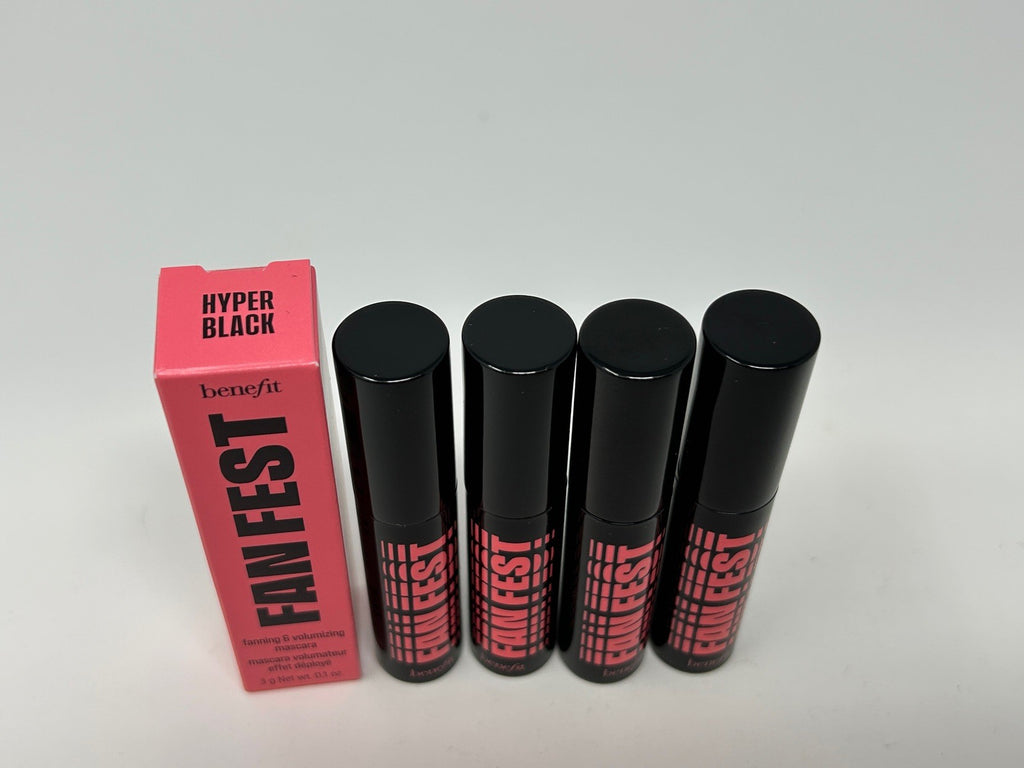 Benefit Fan Fest Volumizing & Fanning Mascara Set - Hyper Black 4 Pack
