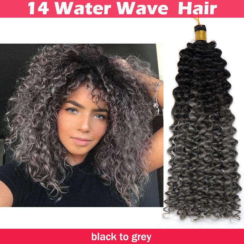 Long Boho Crochet Water Wave Braid Hair Extensions - Curly Synthetic Hair