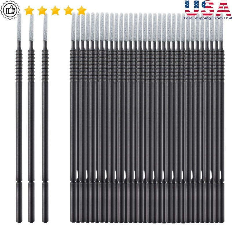 100 Pack Micro Applicator Swabs for Eyelash Extension Makeup Cleaning