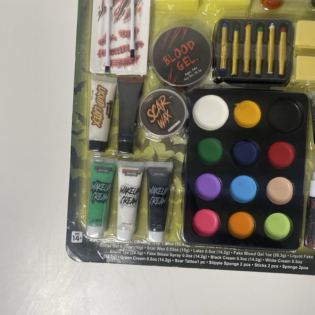 Halloween Family Makeup Kit with 12 Color Special Effect Face & Body Paints - 25 Pieces