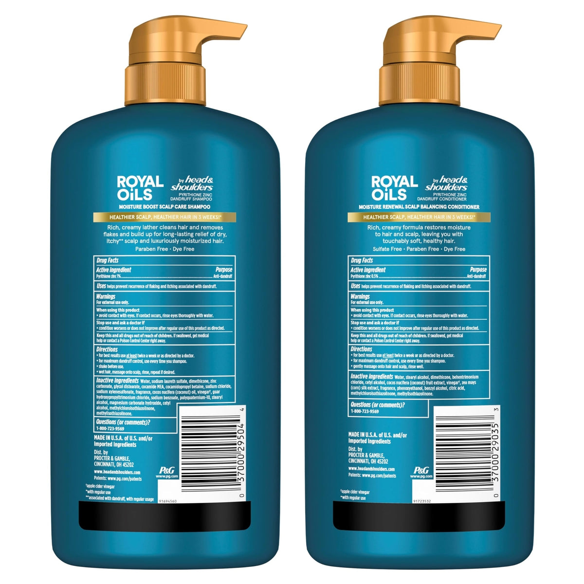 Head and Shoulders Royal Oils Curl-Enhancing Shampoo & Conditioner Set 62.8 Oz