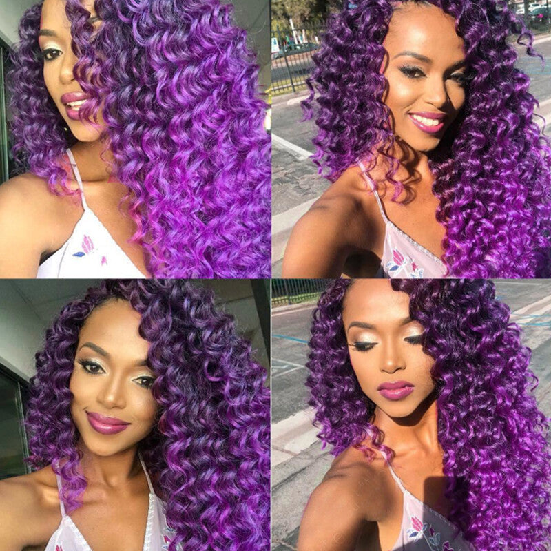 Kinky Curly Braids Afro Crochet Water Weaving Hair Extensions - Multiple Colors & Lengths