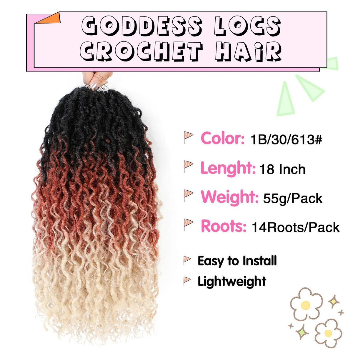 Fulcrum Goddess Locs Crochet Hair 18 Inch Faux Locs for Black Women
