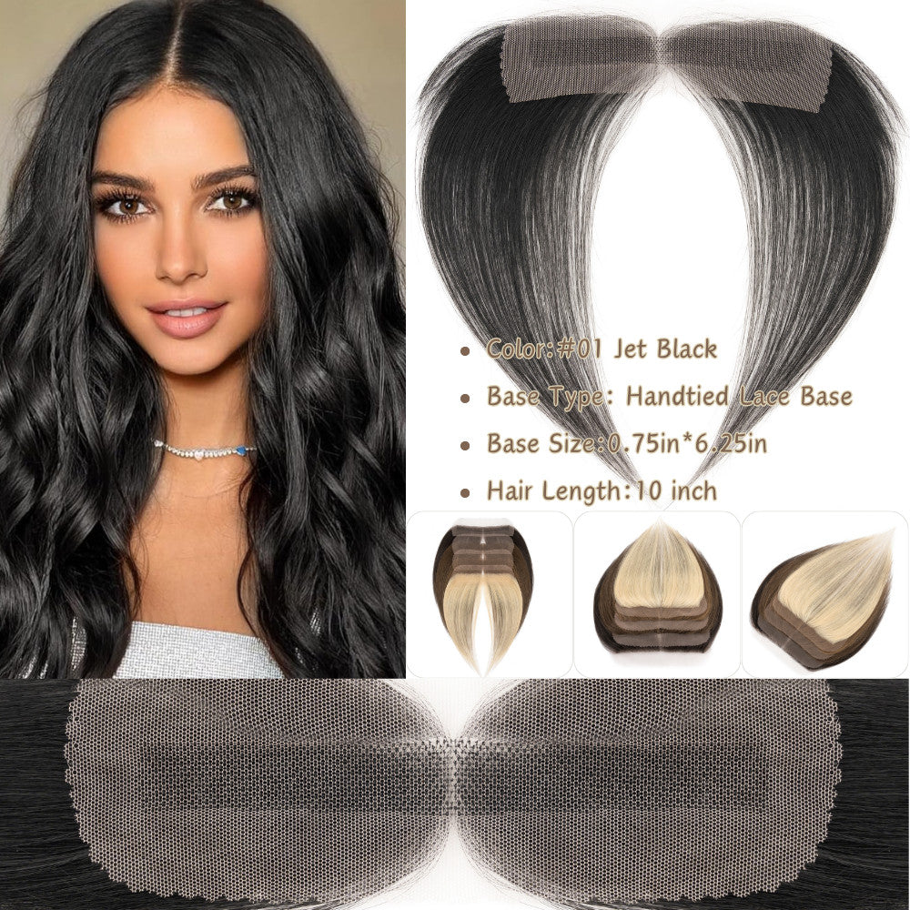 Human Hair Topper with Lace Base - Full Lace Hairpiece for Women