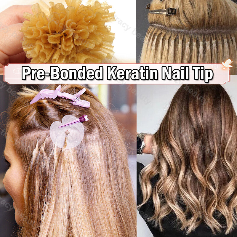 Keratin U Tip Hair Extensions - Real Human Hair, Multiple Colors & Lengths