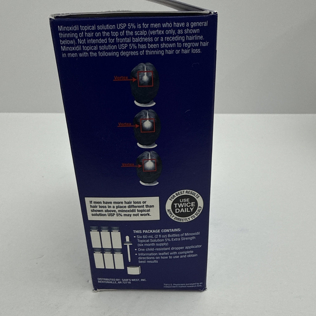 Minoxidil 5% Hair Regrowth Treatment for Men 6 Month Supply