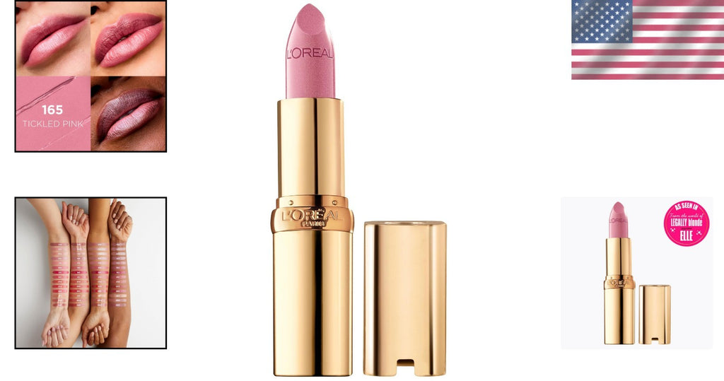 Hydrating Satin Lipstick in Tickled Pink - Creamy Long-Lasting Lip Color