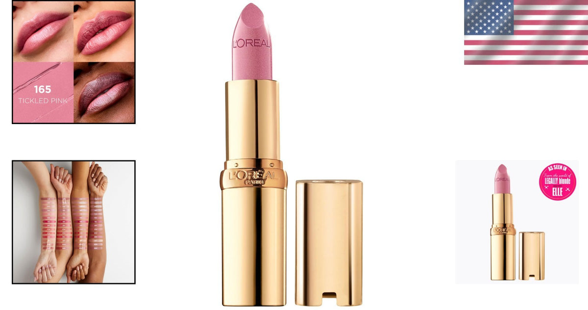 Hydrating Satin Lipstick in Tickled Pink - Creamy Long-Lasting Lip Color
