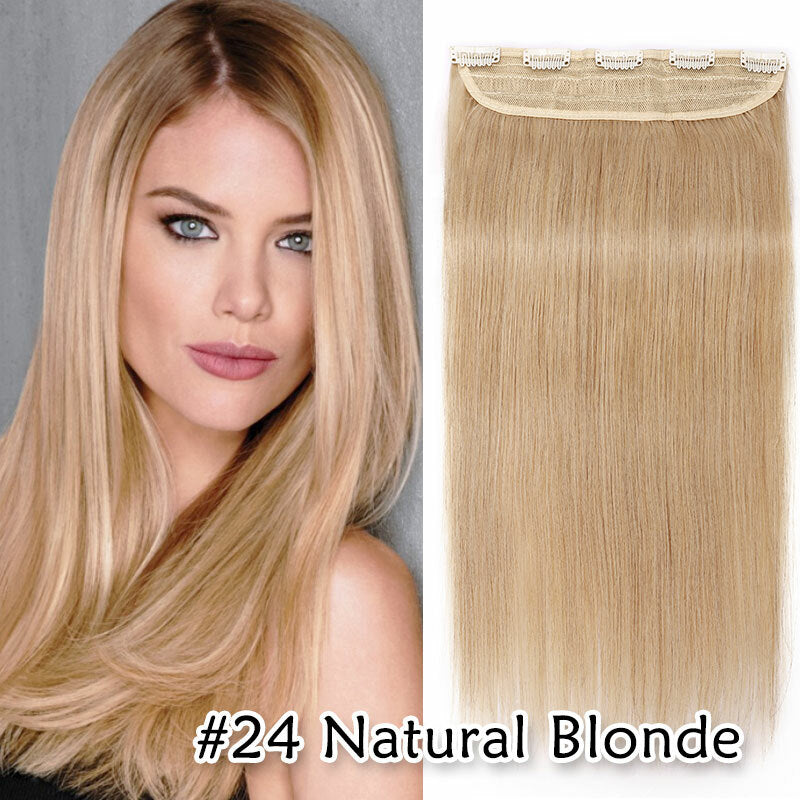 Thick Long Ombre Clip-In Hair Extensions - Human Remy Full Head Set