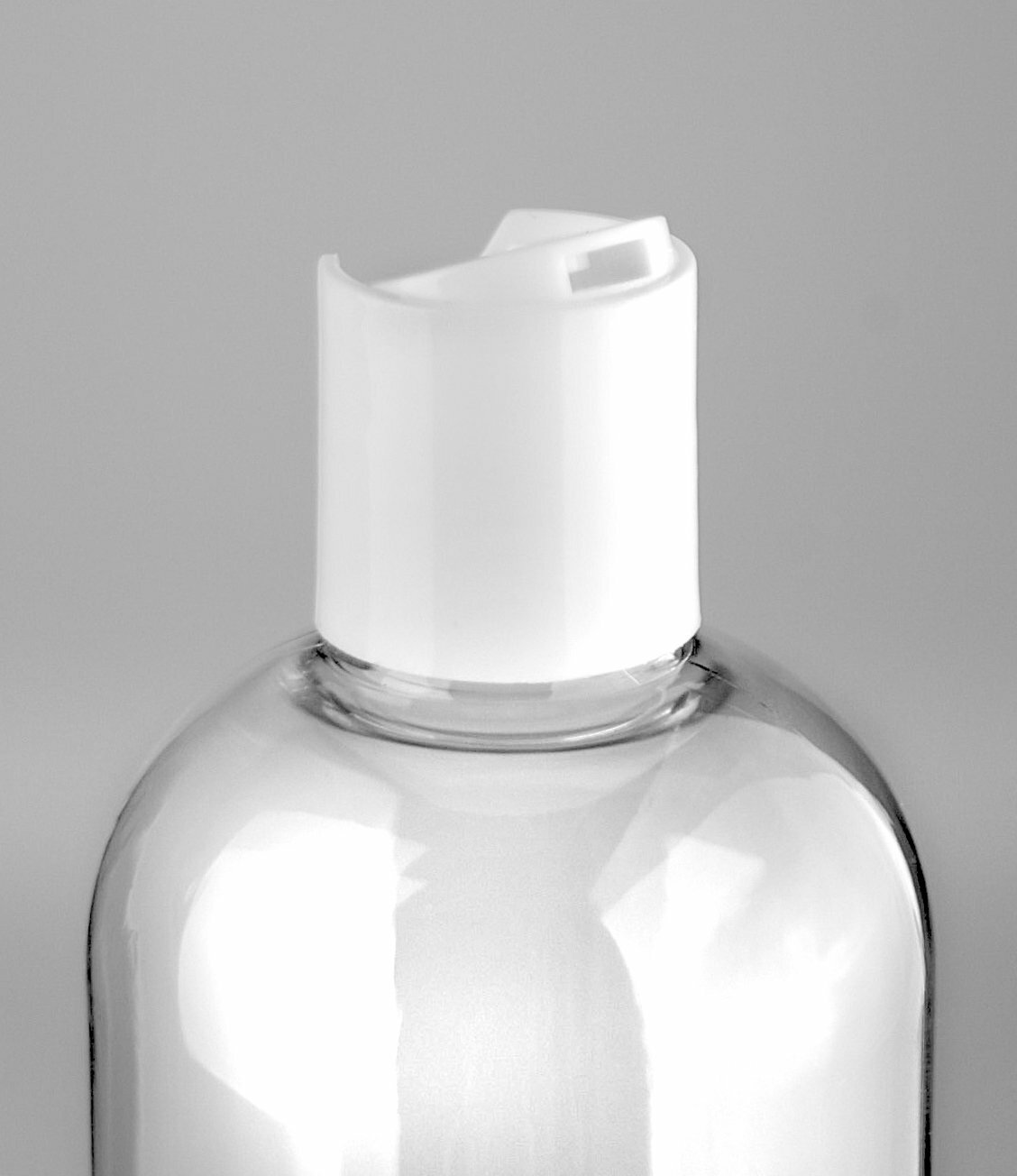 16 oz PET Plastic Cosmo Round Bottles with White Cap Bulk Pack - Clear