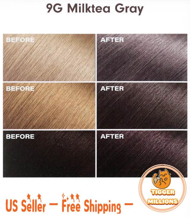 Hair Dye Bubble Foam Color - Milk Tea Gray 8oz Korean Import