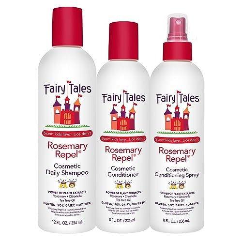 Kids Lice Prevention Shampoo Conditioner & Spray Set - Natural Repellent Trio